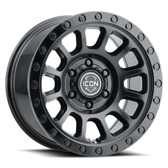 ICON Alloys Hulse, Double Black, 18 x 9 / 5 x 5, -12mm Offset, 4.5" BS