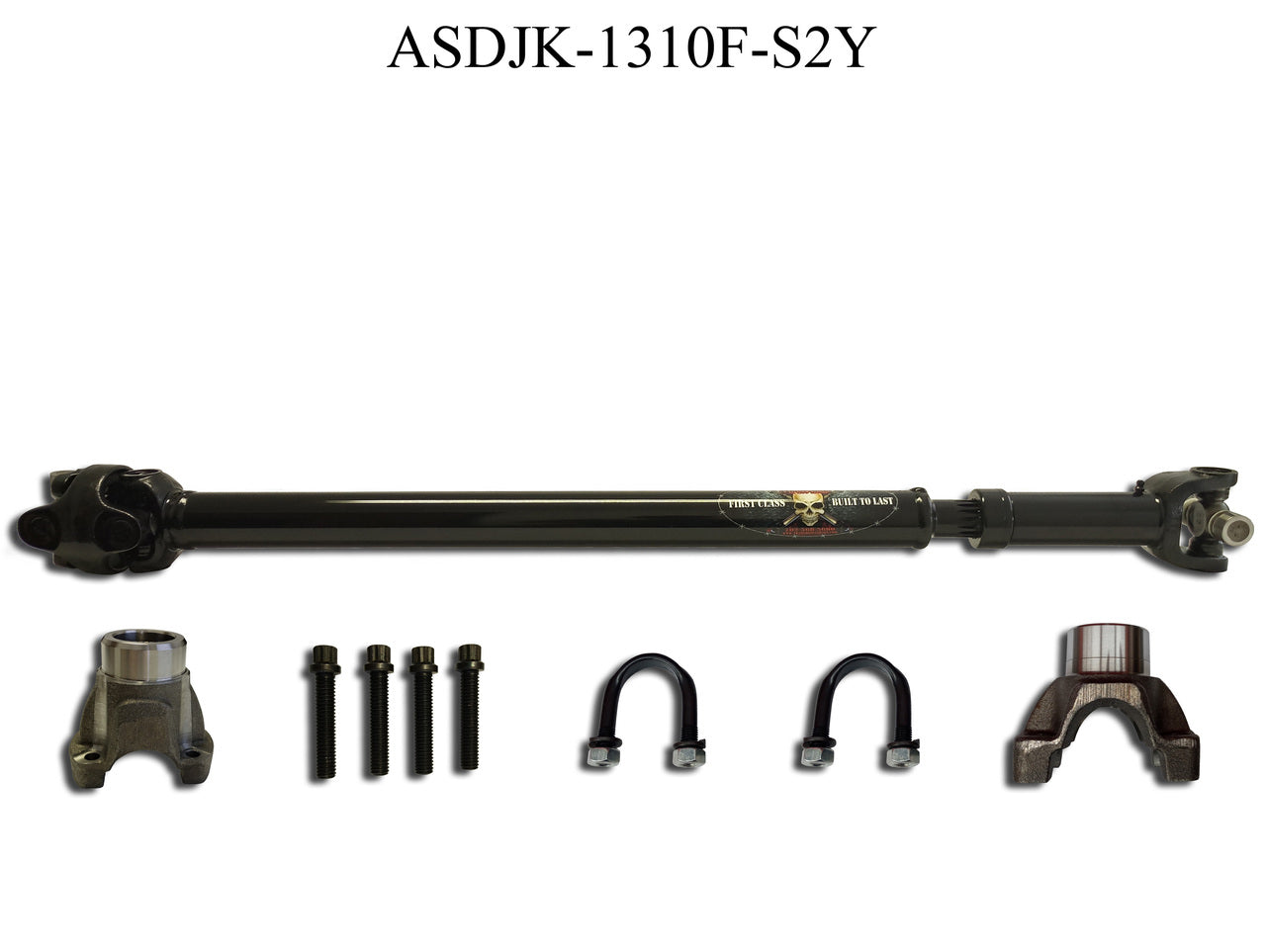 Adams Driveshaft Front JK 1310 CV Driveshaft Solid U-joints  with Pinion Yoke [EXTREME DUTY SERIES]