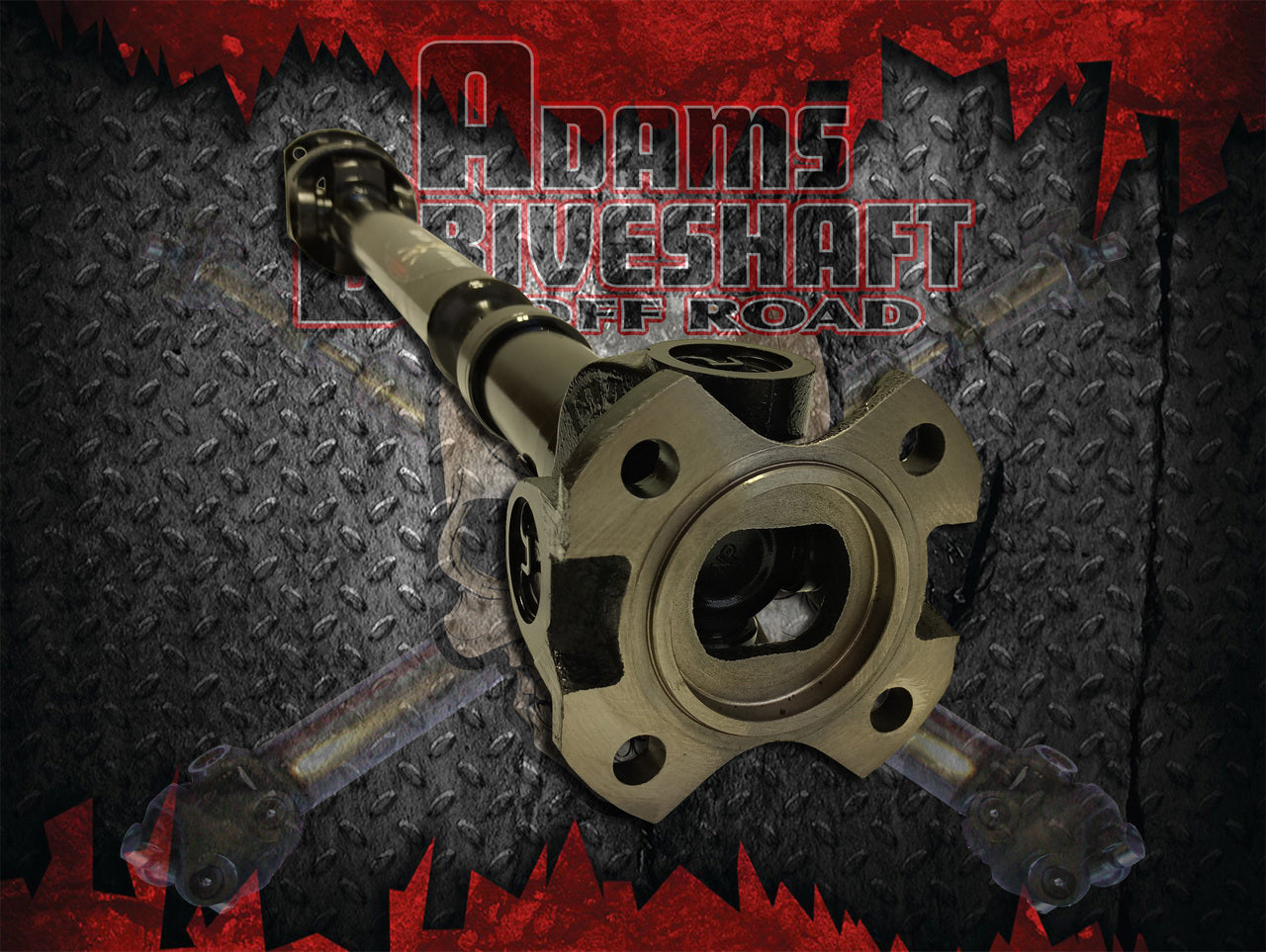 ADAMS DRIVESHAFT OEM Flange Style JK Front 1350 CV DRIVESHAFT [EXTREME DUTY SERIES] SOLID U-JOINT