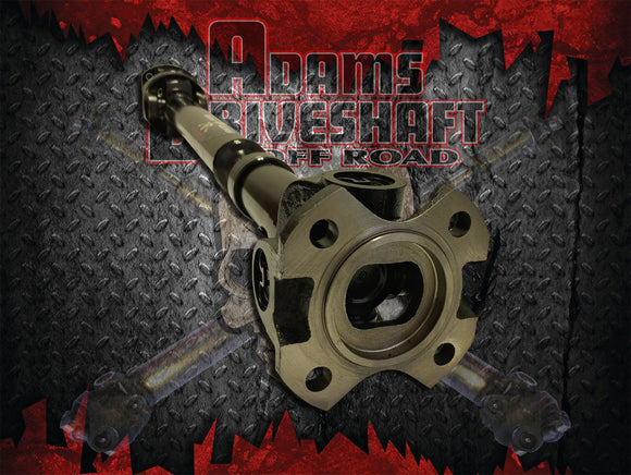 ADAMS DRIVESHAFT OEM Flange Style JK Front 1350 CV DRIVESHAFT [EXTREME DUTY SERIES] SOLID U-JOINT