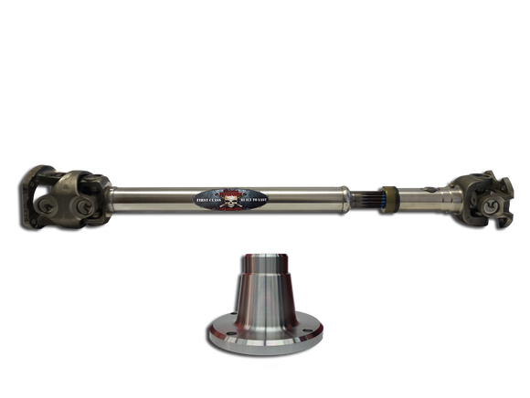 ADAMS DRIVESHAFT OEM Flange Style JK Front 1350 CV DRIVESHAFT [EXTREME DUTY SERIES] SOLID U-JOINT