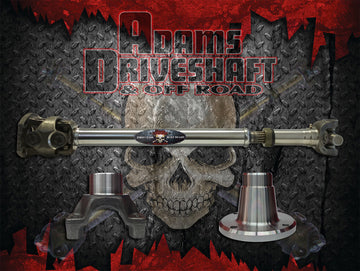 Adams Driveshaft JK Front 1350 CV Driveshaft [HEAVY DUTY SERIES] Greasable U-joints - 0