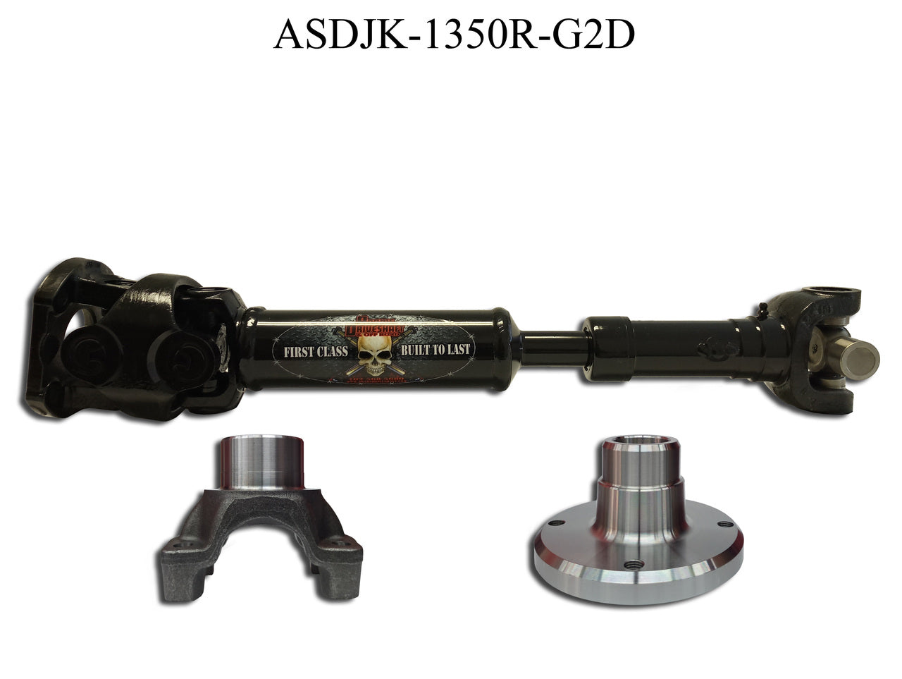 ADAMS DRIVESHAFT JK REAR 1350 CV DRIVESHAFT [HEAVY DUTY SERIES] GREASABLE U-JOINT