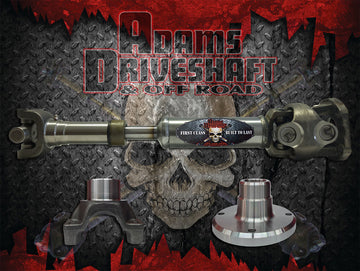 ADAMS DRIVESHAFT JK REAR 1350 CV DRIVESHAFT [EXTREME DUTY SERIES] SOLID U-JOINT - 0