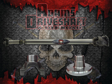 ADAMS DRIVESHAFT JK REAR 1350 CV DRIVESHAFT [HEAVY DUTY SERIES] GREASABLE U-JOINT - 0