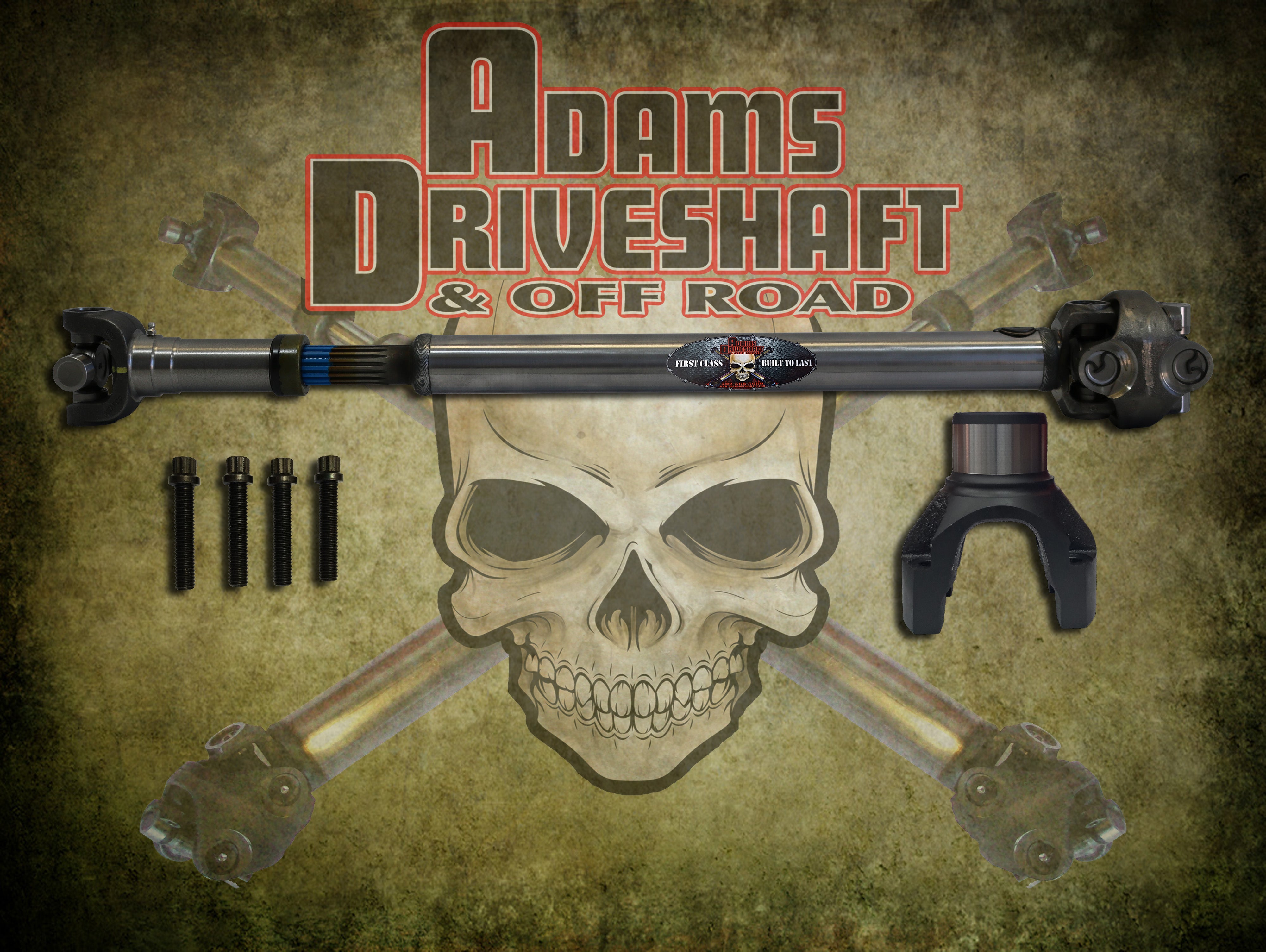 ADAMS DRIVESHAFT JL  FRONT 1350 CV DRIVESHAFT WITH A DANA 60 [EXTREME DUTY SERIES] - 0