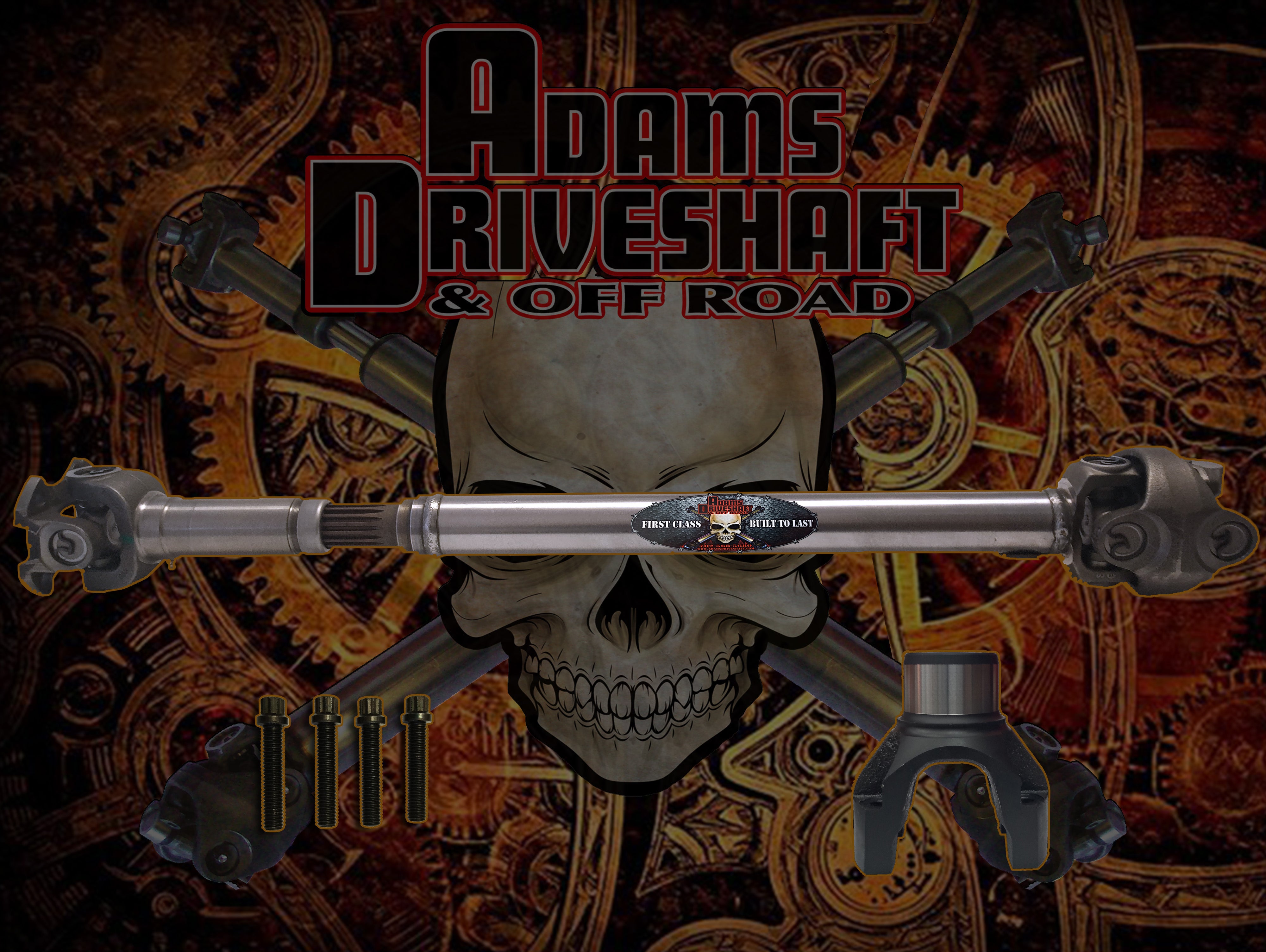ADAMS DRIVESHAFT JT GLADIATOR (RUBICON - OVERLAND - SPORT - MOJAVE) FRONT 1350 CV DRIVESHAFT OEM FLANGE STYLE [EXTREME DUTY SERIES] - 0