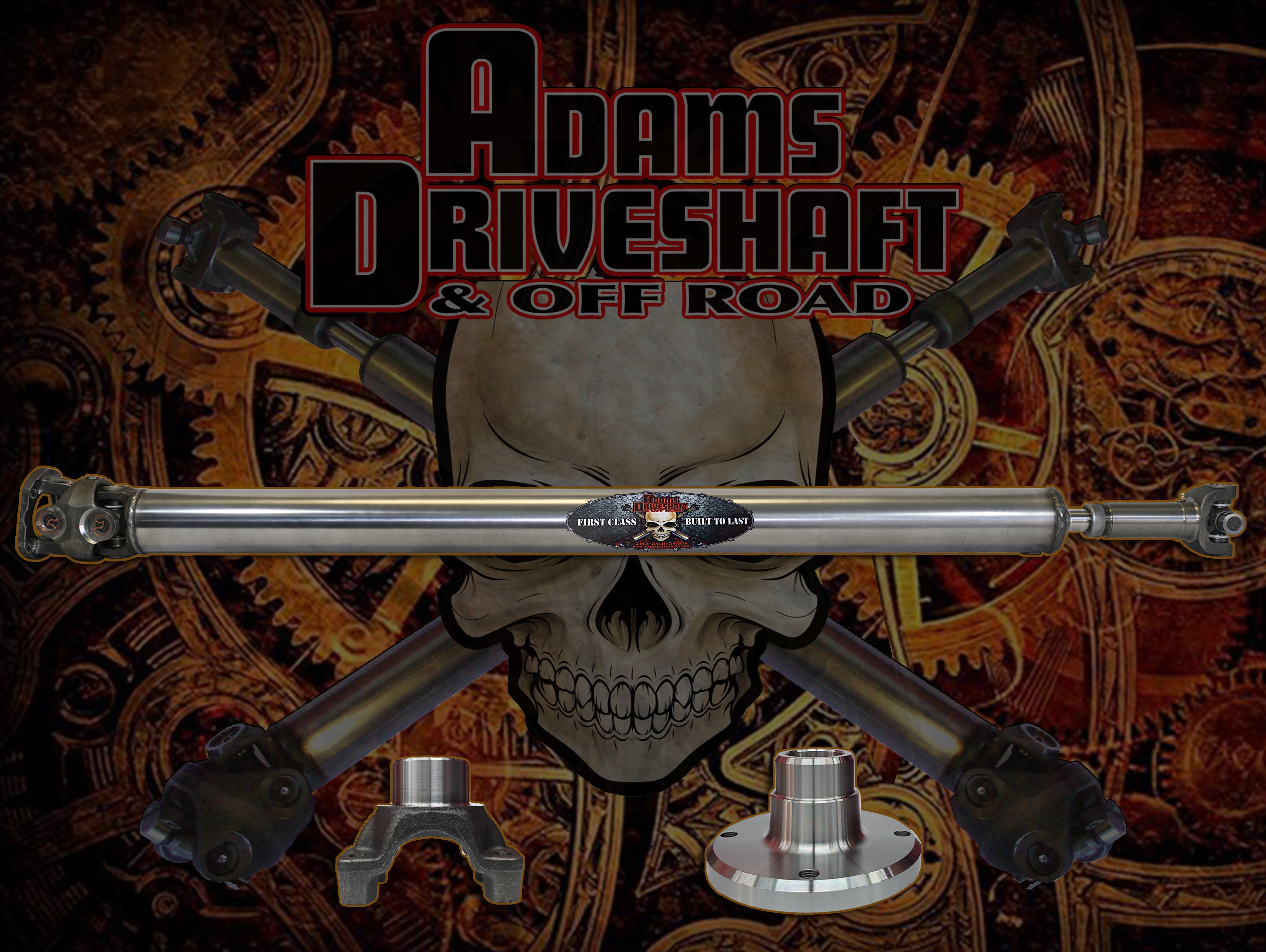 ADAMS DRIVESHAFT JT GLADIATOR RUBICON REAR 1 PIECE 1350 CV DRIVESHAFT [EXTREME DUTY SERIES]