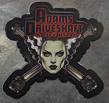 Adams Driveshaft "The Bride" Skully - LIMITED EDITION STICKER - 0