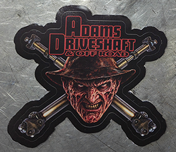 Adams Driveshaft "The Nightmare" Skully - LIMITED EDITION STICKER - 0