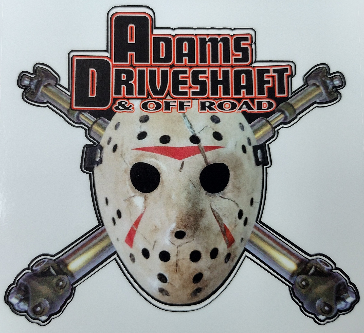 Adams Driveshaft Skully - Friday the 13th LIMITED EDITION STICKER