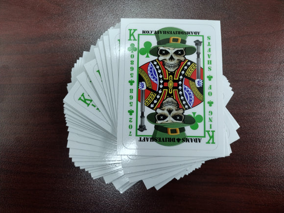 Adams Driveshaft Skully - ST. PATRICK'S DAY - LIMITED EDITION STICKER