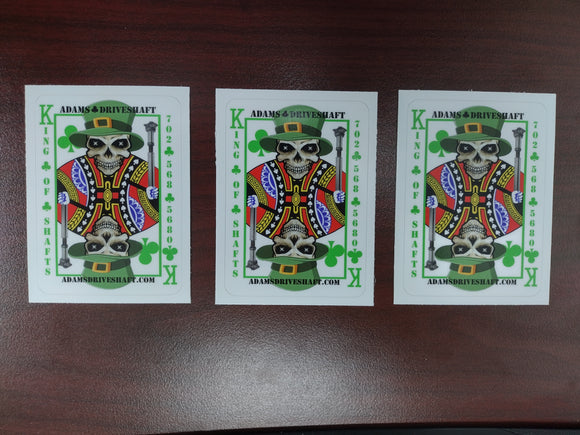 Adams Driveshaft Skully - ST. PATRICK'S DAY - LIMITED EDITION STICKER