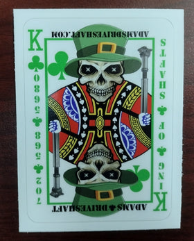 Adams Driveshaft Skully - ST. PATRICK'S DAY - LIMITED EDITION STICKER