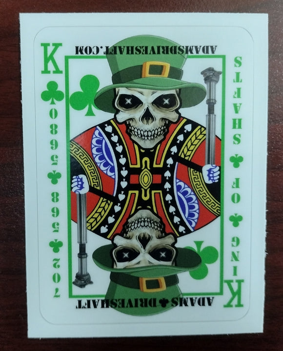 Adams Driveshaft Skully - ST. PATRICK'S DAY - LIMITED EDITION STICKER