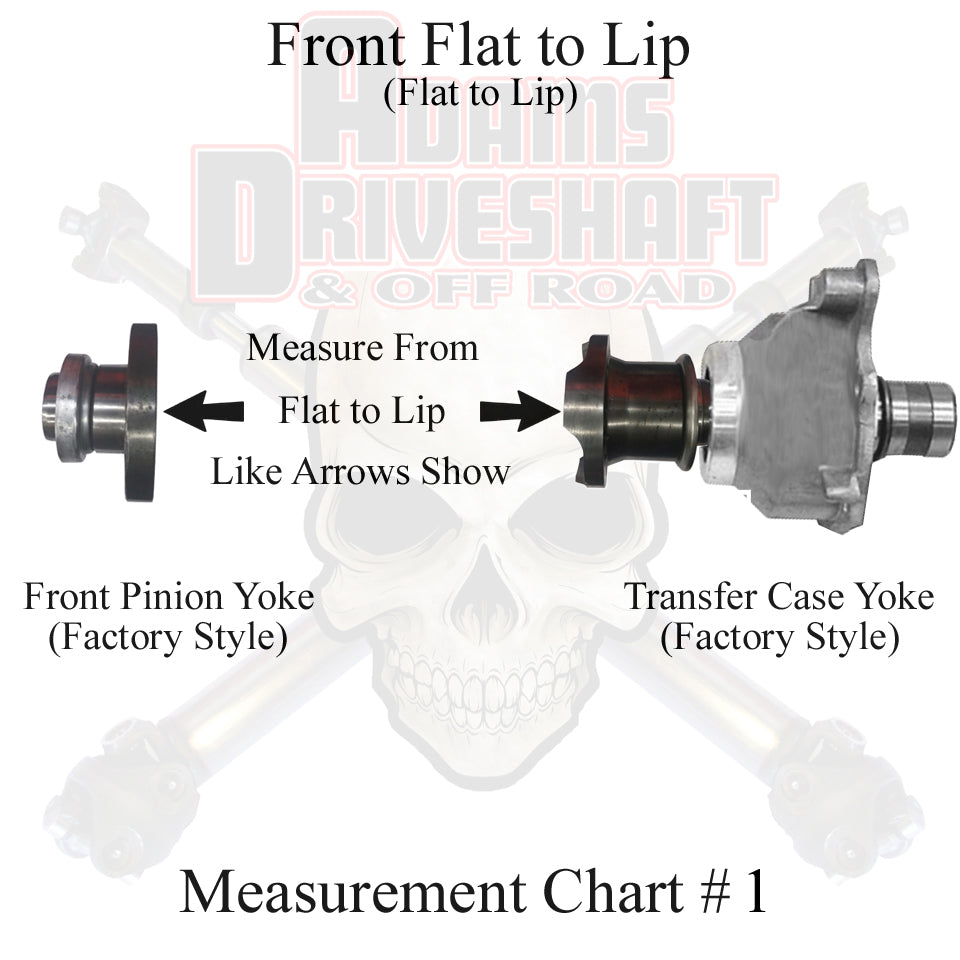 Adams Driveshaft JK Front 1310 CV Driveshaft with Spicer greasable u-joints [HEAVY DUTY SERIES]