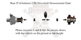 ADAMS DRIVESHAFT JT GLADIATOR OVERLAND - SPORT - MOJAVE - REAR 2 PIECE 1350 CV DRIVESHAFT [EXTREME DUTY SERIES] - 0