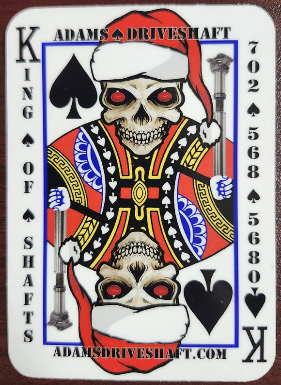 Adams Driveshaft - Santa Skully Card - LIMITED EDITION STICKER