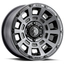 ICON Alloys Thrust, Smoked Satin Black, 17 x 8.5 / 5 x 5, -6mm Offset, 4.5" BS-1