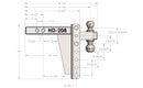 BulletProof 2.0" Heavy Duty 8" Drop/Rise Hitch-6