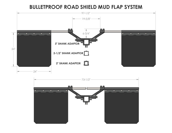 BulletProof Road Shield Mud Flap System