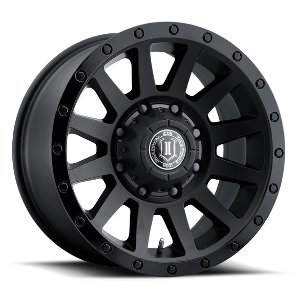 ICON Alloys Compression HD, Double Black, 18 x 9 / 8 x 6.5, 12mm Offset, 5.5" Backspace