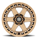ICON Alloys Raider, Satin Brass, 17 x 8.5 / 6 x 135, 6mm Offset, 5" BS-2