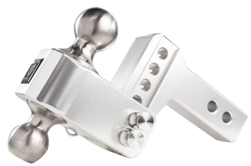 BulletProof 2.0" Aluminum Medium Duty 2" Drop/Rise Hitch - Stainless Ball