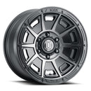 ICON Alloys Victory, Smoked Satin Black, 17 x 8.5 /6 x 120, 0mm Offset, 4.75" BS-1