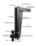 BulletProof 2.5" Heavy Duty 18" Drop/Rise Hitch-3