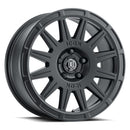 ICON Alloys Ricochet, Satin Black, 17 x 8 / 5 x 100, 38mm Offset, 6" BS-1