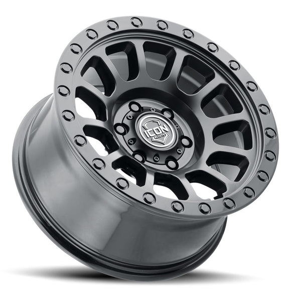 ICON Alloys Hulse, Double Black, 18 x 9 / 8 x 180, 12mm Offset, 5.5" Backspace
