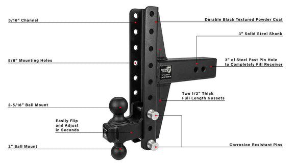BulletProof 3.0" Heavy Duty 4" & 6" Offset Hitch