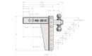 BulletProof 3.0" Heavy Duty 10" Drop/Rise Hitch-5