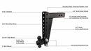 BulletProof 2.5" Heavy Duty 14" Drop/Rise Hitch-4