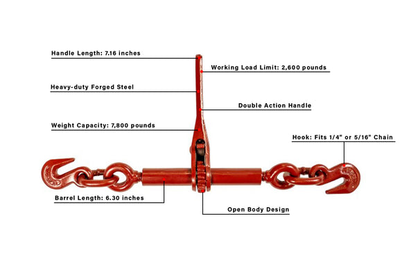 BulletProof Light Duty 1/4" - 5/16" Ratchet Binder