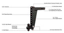 BulletProof 2.0" Heavy Duty 16" Drop/Rise Hitch-4