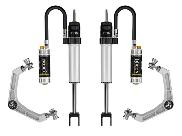 ICON 2020-2026 GM 2500/3500 HD, 0-2” Lift, V.S. 2.5 Aluminum Series Shock System, Remote Reservoir w/ CDCV, Billet