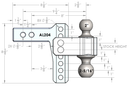BulletProof 2.0" Aluminum Medium Duty 4" Drop/Rise Hitch-4