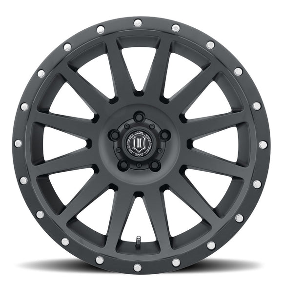 ICON Alloys Compression, Satin Black, 20 x 10 / 5 x 5, -12mm Offset, 5" BS