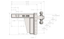 BulletProof 2.5" Extreme Duty 8" Drop/Rise Hitch-4