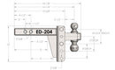 BulletProof 2.0" Extreme Duty 4" Drop/Rise Hitch-5
