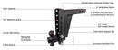 BulletProof 2.0" Extreme Duty 10" Drop/Rise Hitch-4