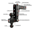 BulletProof 2.0" Light Duty 6" Drop/Rise Hitch-4