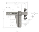 BulletProof 2.5" Medium Duty 6" Drop/Rise Hitch-5