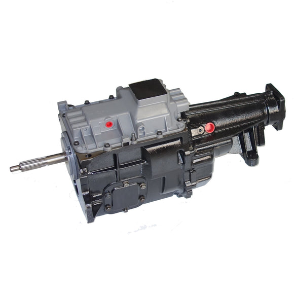 Remanufactured NV4500 Manual Transmission, 1994-95 GM C3500HD, 2WD, External Slave, Square Shifter Stub Opening In The Top Cover, With Emergency Brake