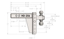 BulletProof 2.5" Shank Heavy Duty 6" Drop/Rise Hitch-4
