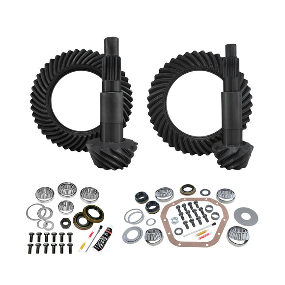 Yukon Re-Gear & Install Kit, D60 reverse/thick front, D80 rear, Ford F350, 4.56