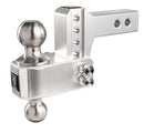 BulletProof 2.0" Aluminum Medium Duty 2" Drop/Rise Hitch - Stainless Ball-1