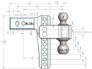 BulletProof 2.5" Aluminum Medium Duty 6" Drop/Rise Hitch-4